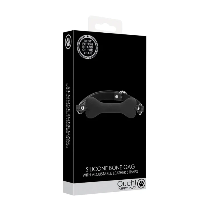 Knebel silikonowy - OUCH! Puppy Play, medyczny silikon, długość 62,5 cm