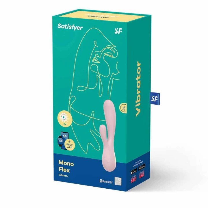 Wibrator - Satisfyer Mono Flex, silikon wodoodporny, z aplikacją, 2 silniczki