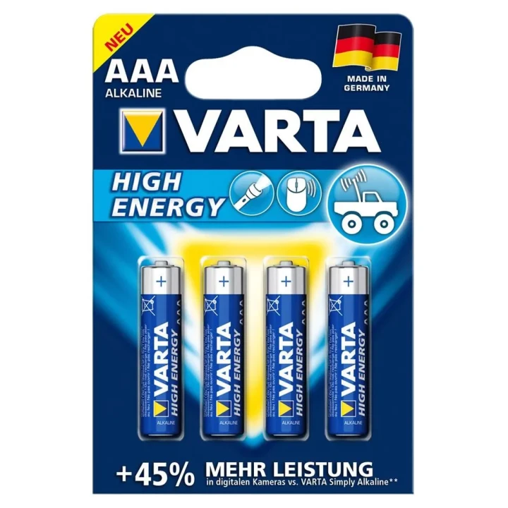 Bateria AAA (R03) Varta Longlife 1,5 V 4 szt. — długotrwałe zasilanie, przyjazne środowisku