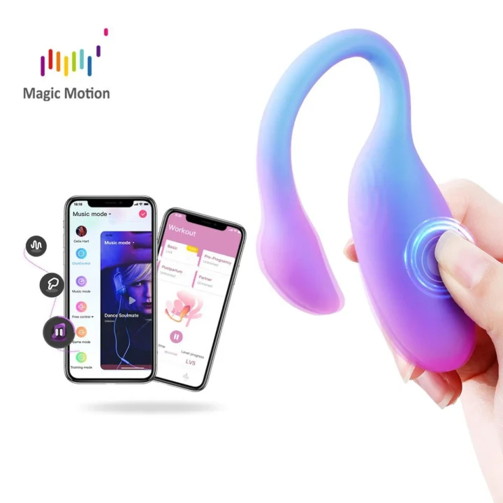 Wibrator noszony Magic Motion Flamingo Max — sterowanie aplikacją, squeeze-control, wodoodporny