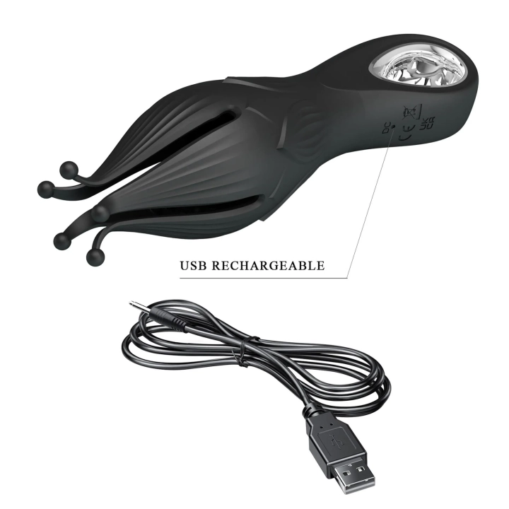 Trener penisa Arella - Silikonowy, 12 trybów wibracji, Wodoodporny