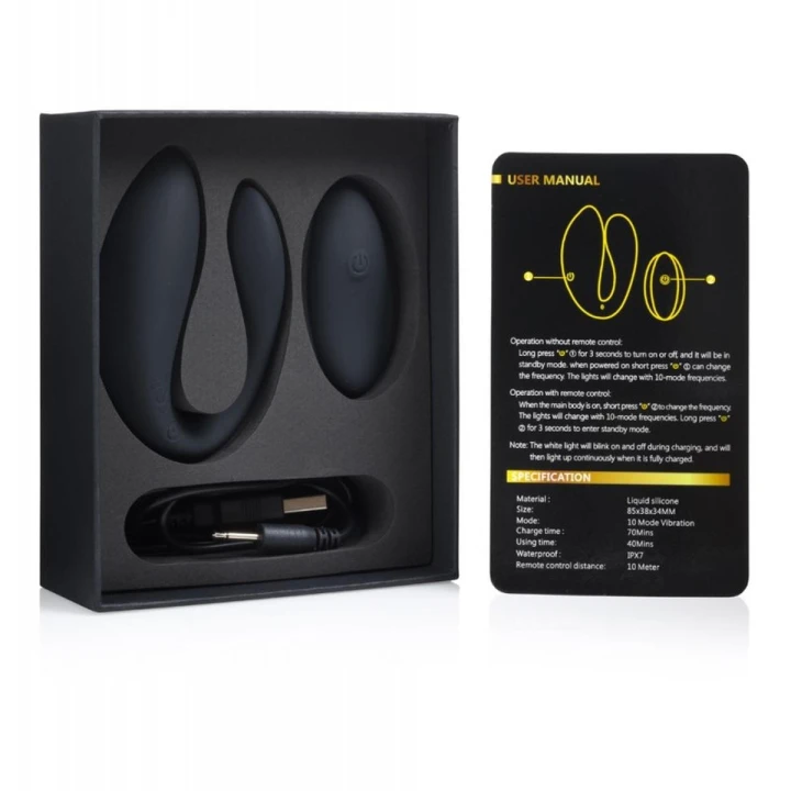 Wibrator dla par INTY Toys - bezprzewodowy pilot, 12 trybów, wodoodporny