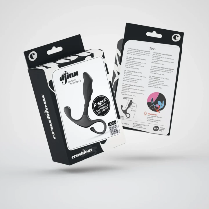 Masażer prostaty Crushious DJINN - silikonowy, wodoodporny, 10,5 cm długości