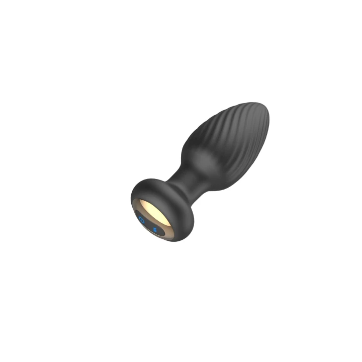 Wtyczka analna rotacyjna zdalnie sterowana, silikonowa, 3,5 cm, wibracje