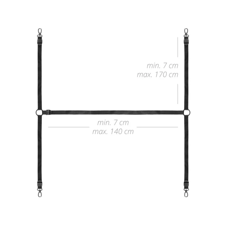 Zestaw do krępowania pod materac - Fantazje Sypialniane, Skóra syntetyczna, Regulowane kajdanki