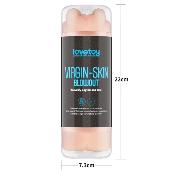 Masturbator - Virgin-Skin Blowout, 22,4 cm, wibrujący, hipoalergiczny TPE