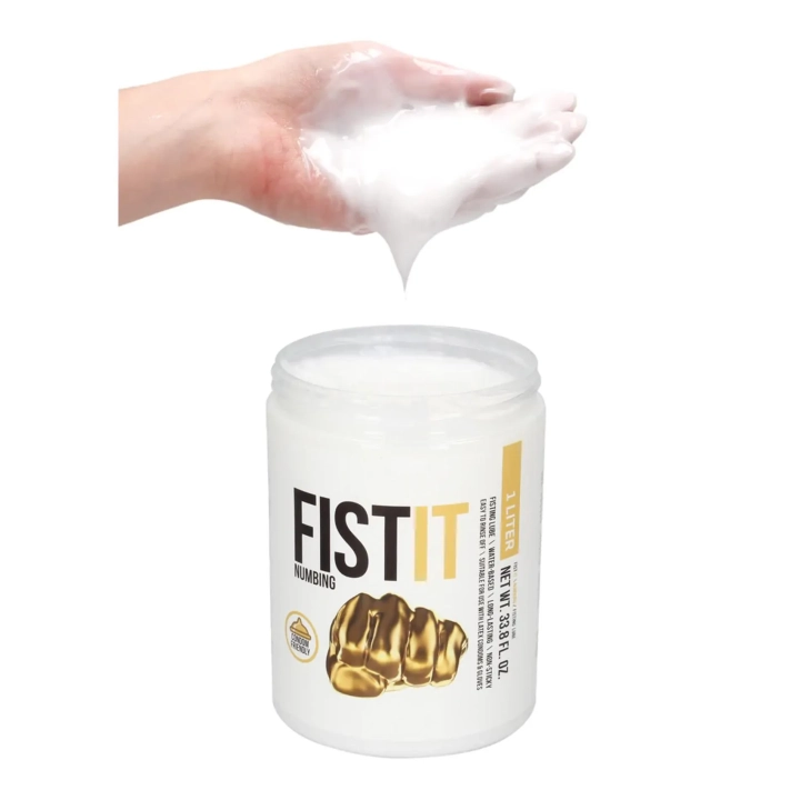 Lubrykant znieczulający Fist It, 1000 ml, na bazie wody, kompatybilny z prezerwatywami