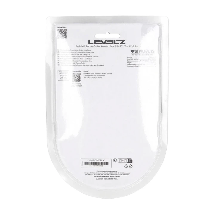 Stymulator prostaty LEVELZ – silikon, 12,4 cm, elastyczna szyjka, czarny