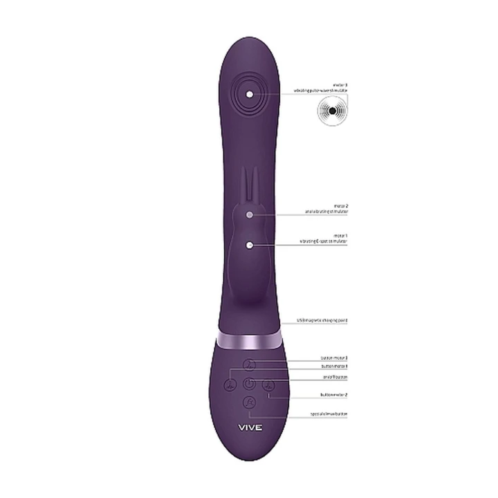 Wibrator analny Rini - 3 silniki, 10 trybów, wodoodporny, silikon medyczny