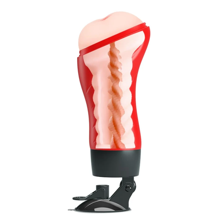 Masturbator analny CRAZY BULL Delia, 12 funkcji wibracji, przyssawka, TPR