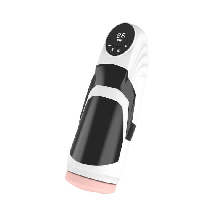 Masturbator wodoodporny IPX6, LUXURY, z 9 poziomami wibracji i ssania, USB Type-C