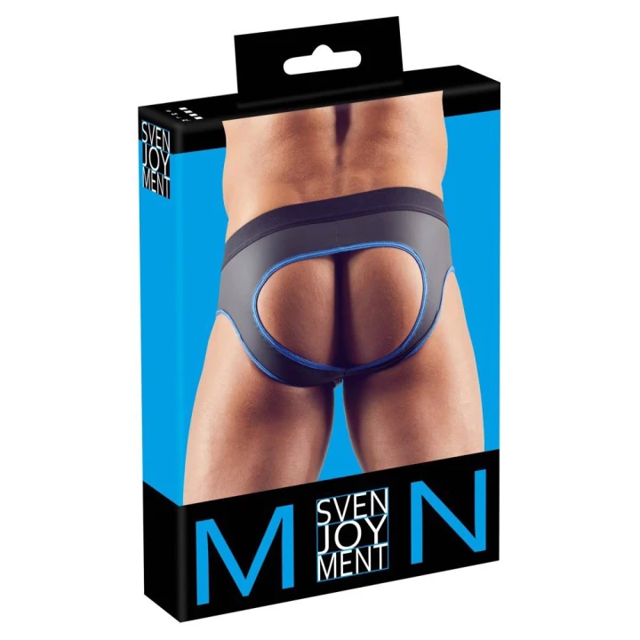 Jockstrap męski - Neoprenowa gumka, 90% poliester, 10% elastan, błyszczący design