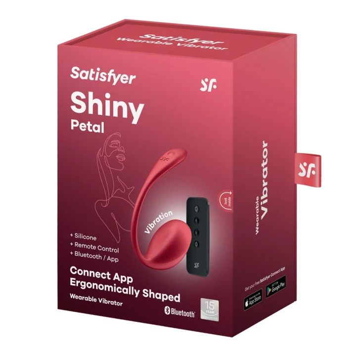 Wibrator do punktu G Satisfyer Shiny Petal, silikon wodoodporny, z aplikacją i pilotem