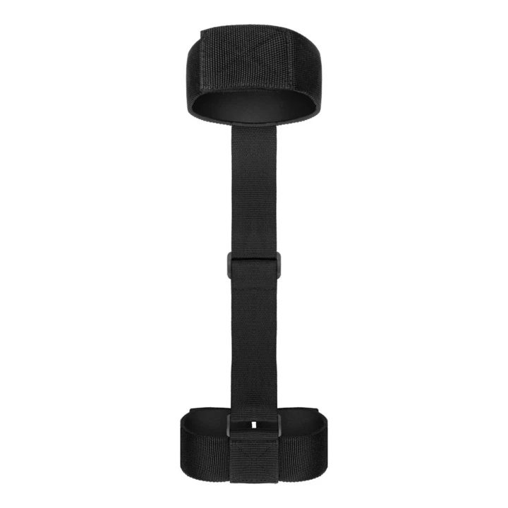 Obroża i kajdanki BDSM - Zestaw z regulowanymi paskami, syntetyczna skóra, kolor czarny