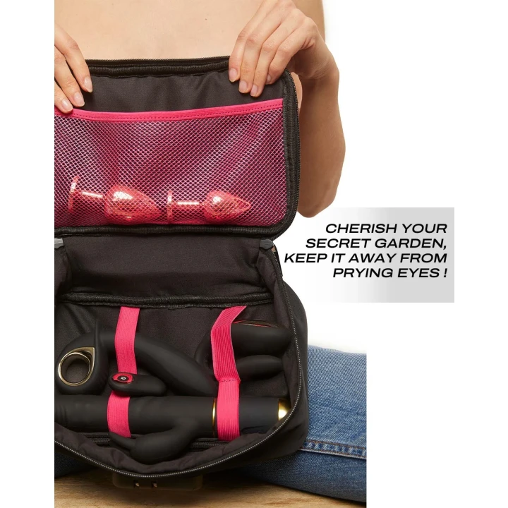 Torba na akcesoria intymne Dorcel - zamykana na kod, 27x16x7,6 cm, poliester i bawełna