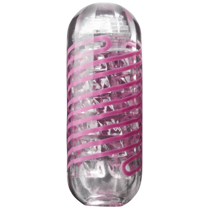 Masturbator spinner Tenga, długość 13 cm, średnica 4,5 cm, przezroczysty, wielokrotnego użytku