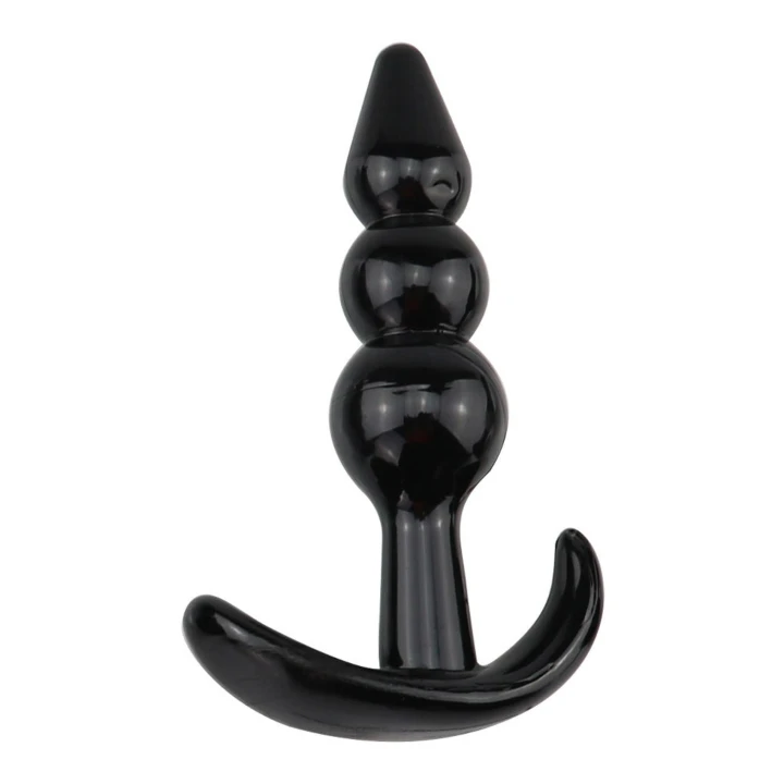 Korek analny Lovesecret Sensual T-Plug 06, 9,3 cm, elastyczny TPE, czarny