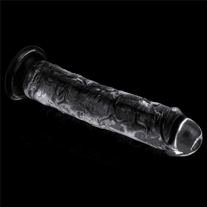 Dildo LOVETOY, przezroczysty, TPE, 7 cali, realistyczny kształt, przyssawka