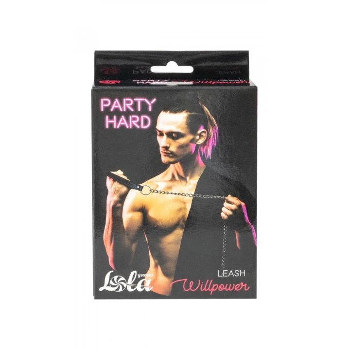 Smycz BDSM Lola Games Party Twardy z PVC, długość 80 cm, odporna na zachlapanie