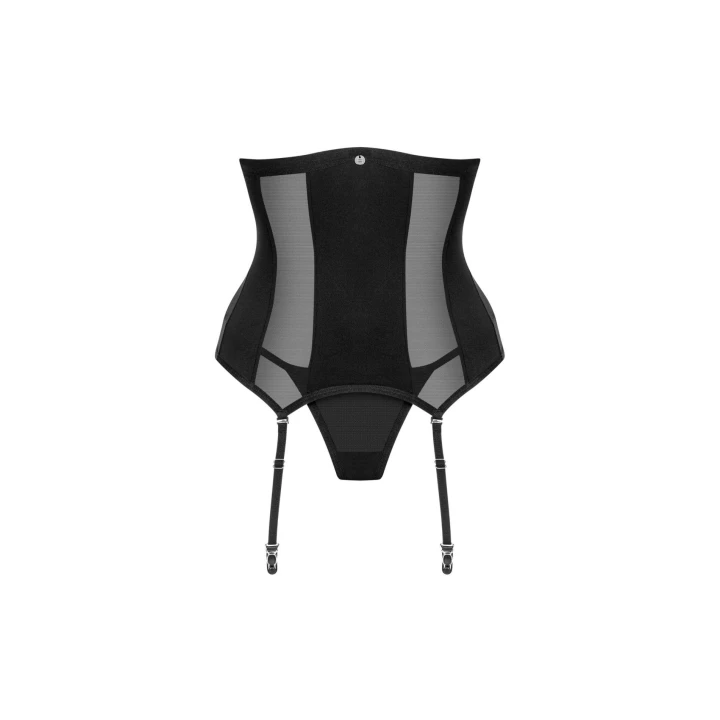 Gorset minimalistyczny OBSESSIVE Amoria XL/2XL, fiszbiny pionowe, odpinane paski