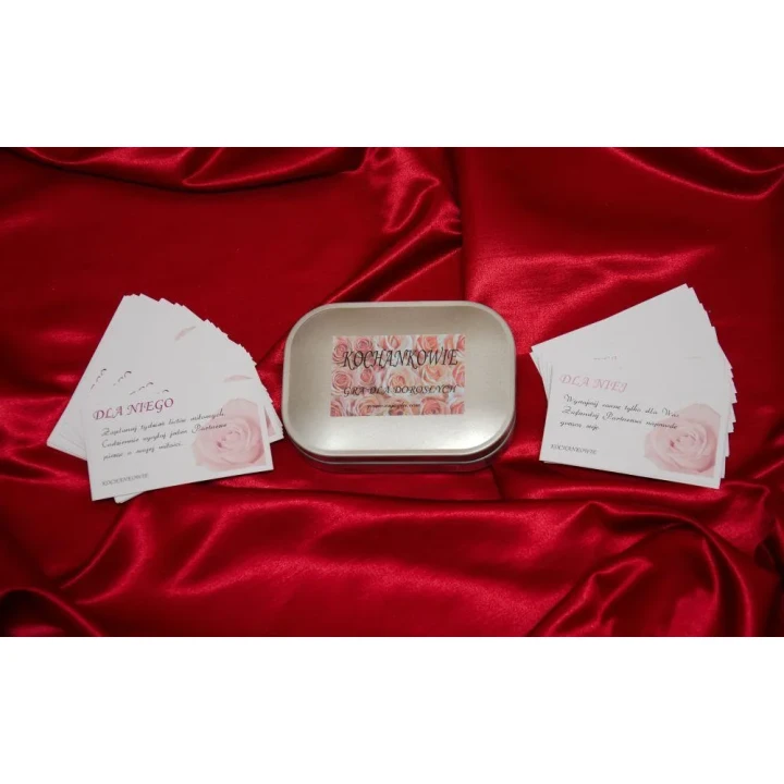 Gra interaktywna Gry-Gra KOCHANKOWIE - 52 karty, metalowe pudełko, wzmacnianie więzi