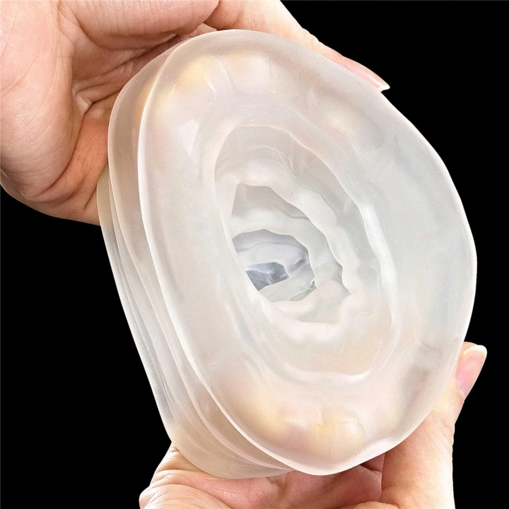 Masturbator męski Giant Egg Ripples - TPE, długość 13 cm, elastyczny rękaw