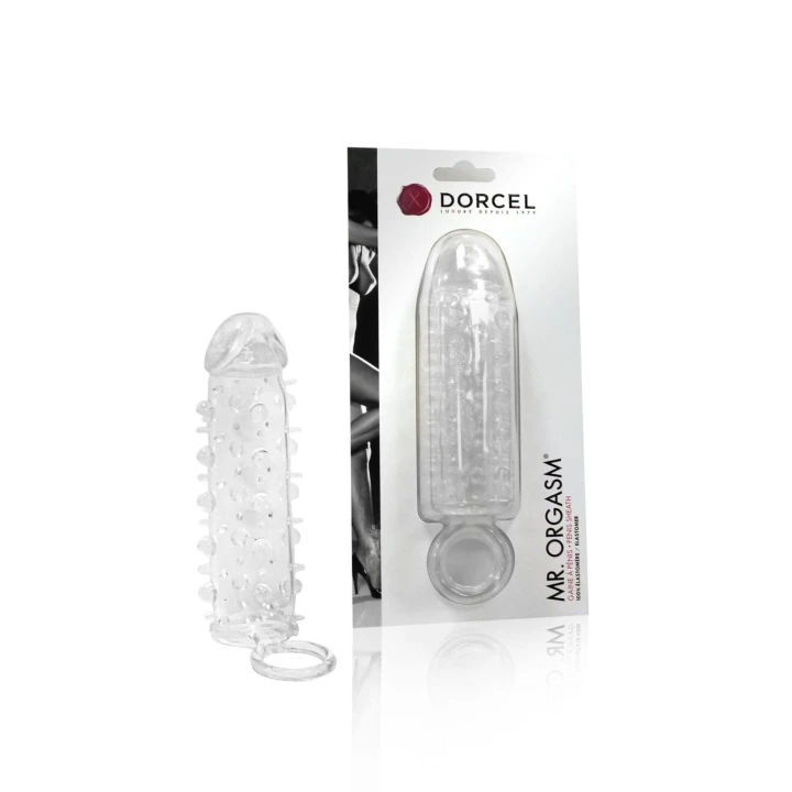 Nakładka na penisa Mr. Orgasm, 18cm długości, elastomer, stymulujące wypustki