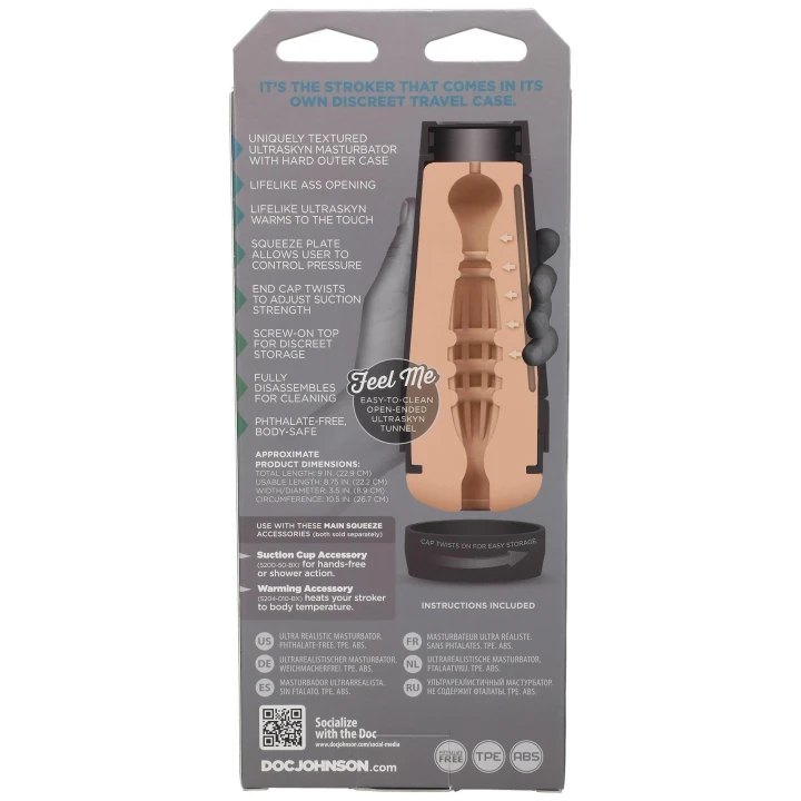 Masturbator - Doc Johnson Main Squeeze, regulowana siła ssania, realistyczna struktura