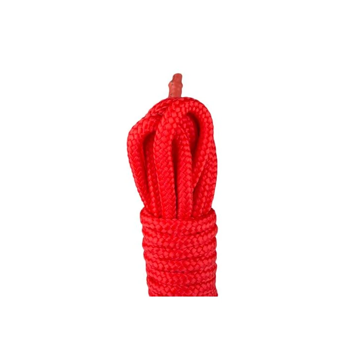Lina do wiązań - Red Bondage Rope, nylonowa, 10m, miękka i delikatna w dotyku