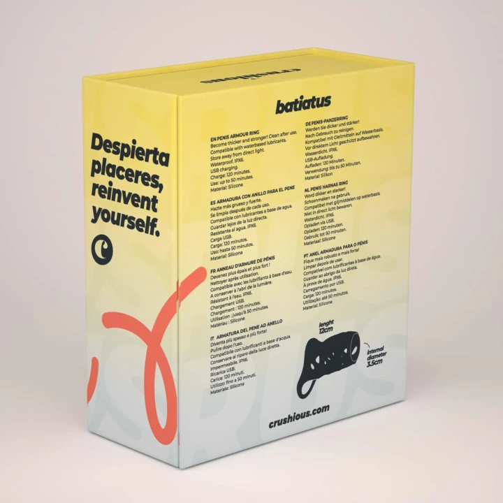 Wibrator-nakładka Crushious Batiatus – silikon, 9 trybów, 12 cm, 3,5 cm wnętrze