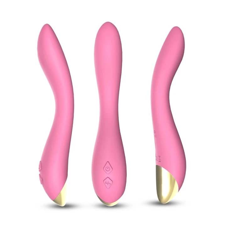 Wibrator ergonomiczny Flamingo, silikonowy, 9 trybów, wodoodporny, różowy