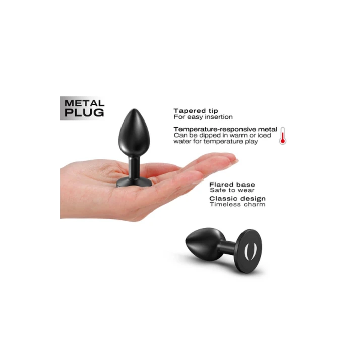 Koreczek analny DORCEL ONIX PLUG S, metalowy, wodoodporny, 7,1 cm