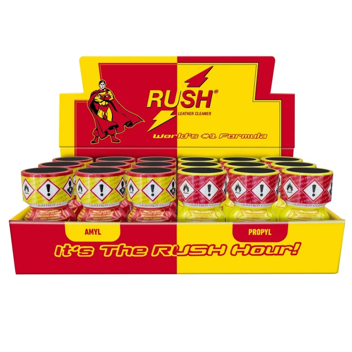 Środek czyszczący do skóry Rush – 18 x 10 ml, klasyczna i intensywna formuła