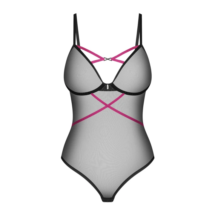 Body przezroczyste Novenes XS/S, fiszbiny, regulowane ramiączka, cyrkonia