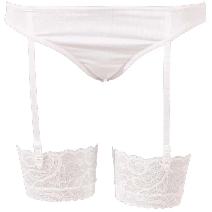 Zestaw Szkolnej Stylizacji | COTTELLI LINGERIE | Mini Spódniczka, Bluzka, Regulowane Szelki