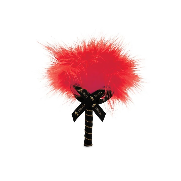 Puder do masażu - Truskawkowe Wino Musujące, Bez Cukru, Zestaw z Piórkiem