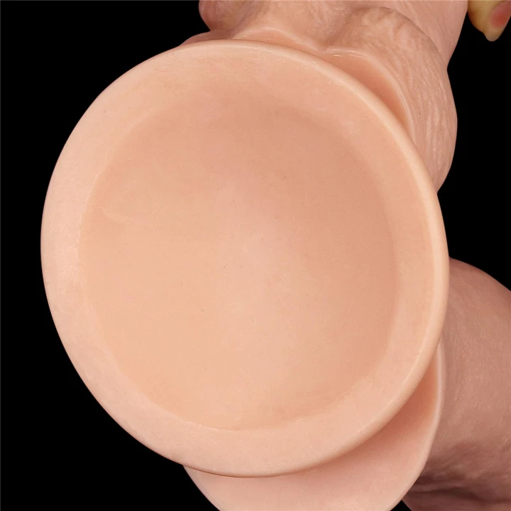 Dildo podwójne LoveToy, 12'', realistyczne, wykonane z PVC, z przyssawką