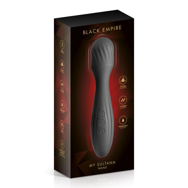 Masażer wand Black Empire My Sultana - 10 programów, ładowanie USB, silikon FDA