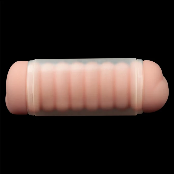 Masturbator dwustronny Virgin-Skin, 22,4 cm, materiał TPE, wibrujący