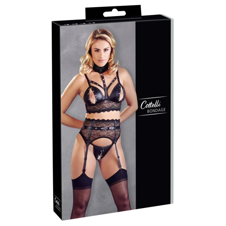 Biustonosz COTTELLI LINGERIE XL z Szelkami - Elegancka Koronka, Regulowane Paski