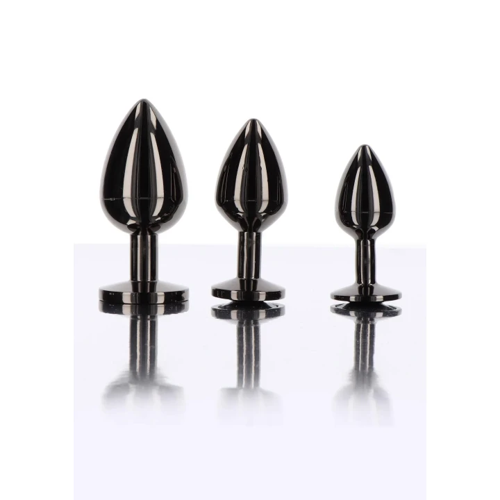 Wtyk analny TABOOM M, Aluminium, długość 8.2 cm, kamień szlachetny w podstawie