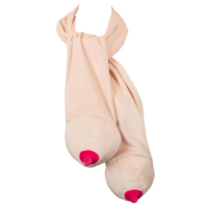 Szalik pluszowy – śmieszny gadżet, 100% poliester, idealny na imprezy tematyczne