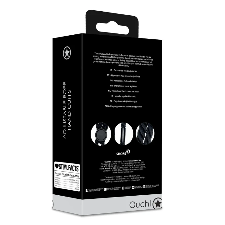 Regulowane Kajdanki Rope - Bawełna, Tworzywo, Wygodne i Bezpieczne