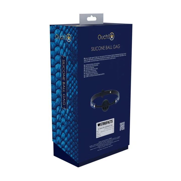 Knebel silikonowy – Florence Collection, regulowane paski, iryzujące metalowe elementy