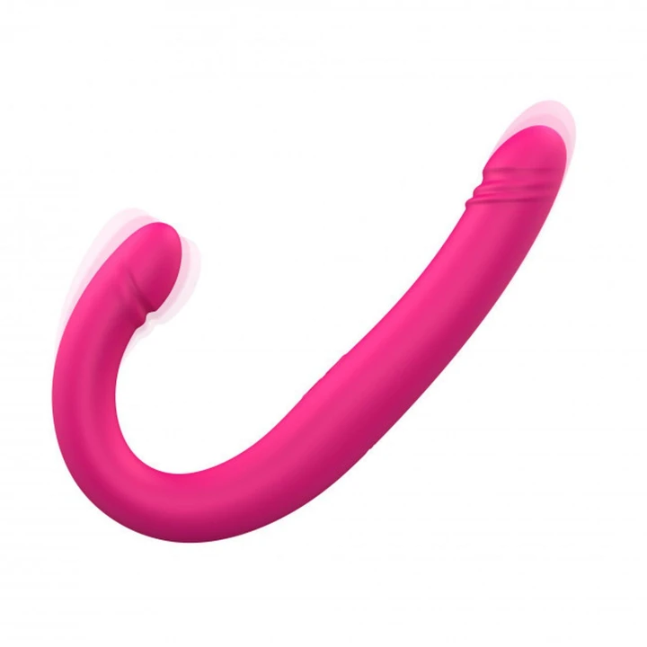 Dildo ORGASMIC DOUBLE DO, silikon, 18,4 cm, 9 trybów wibracji, wodoodporny