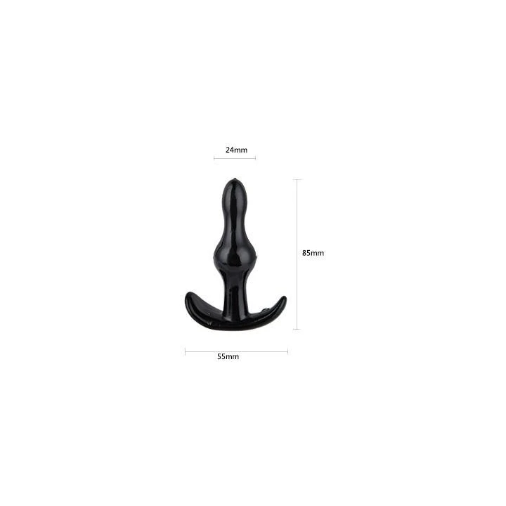 Zatyczka analna Rocket Anchor - Power Escorts - 8,5 cm, elastyczna, czarna