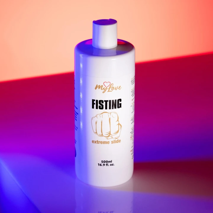 Żel intymny MyLove Fisting Extreme Slide 500 ml - wysoka wydajność, intensywny poślizg, wiśniowy aromat.