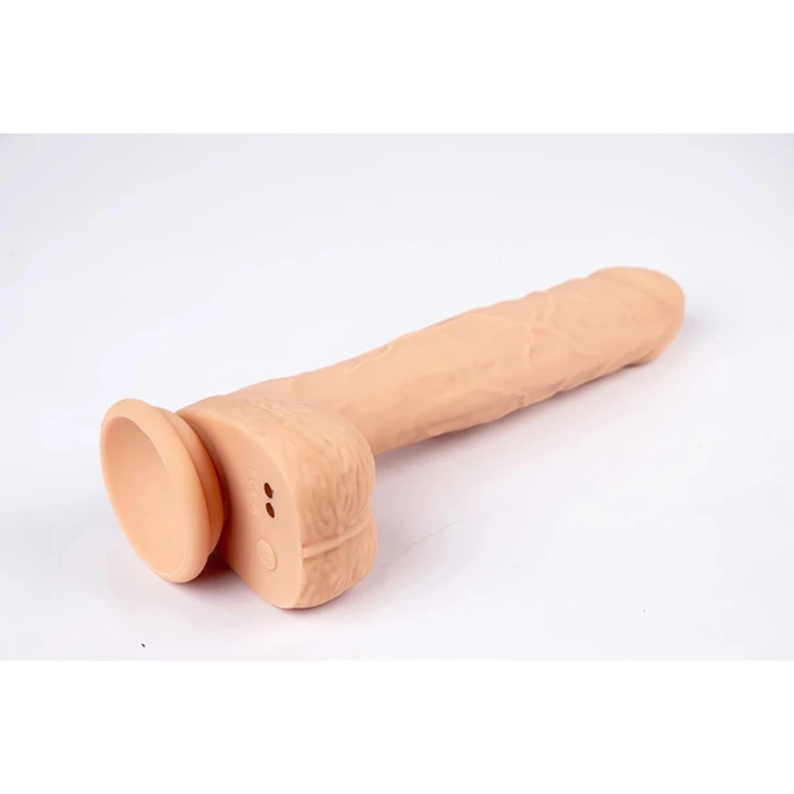 Dildo Zeus – 21 cm, silikon ultra soft, 7 trybów wibracji, pilot bezprzewodowy