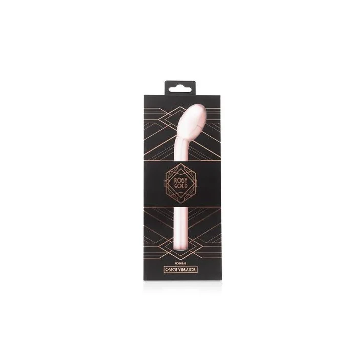 Wibrator G-Spot Rosy Gold - wodoodporny, 10 trybów wibracji, ładowanie USB