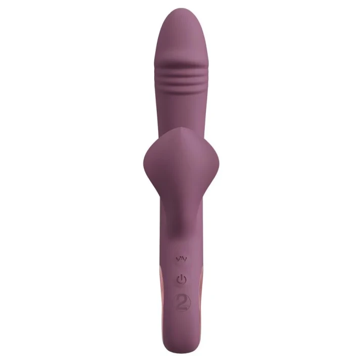 Wibrator potrójny Slim Triple Plum You2Toys z silikonu, 10 trybów wibracji, wodoodporny